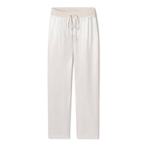 PJ Harlow jolie satin pant with draw string in eggnog