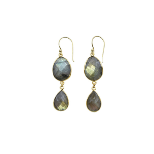 A Blonde and Her Bag rome earring in labradorite