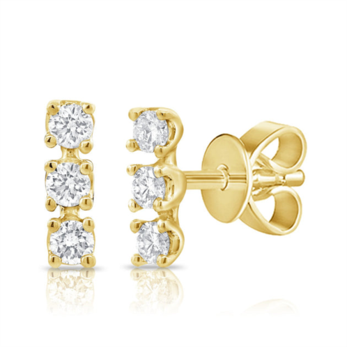 Sabrina Designs 14k gold & diamond bar stud earrings