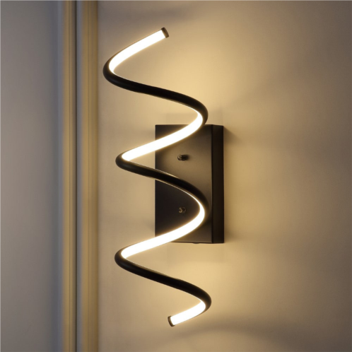 JONATHAN Y scribble 7 modern metal integrated led vanity light sconce