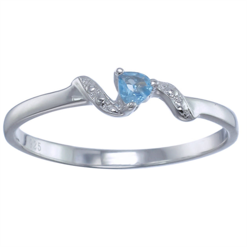 Vir Jewels sterling silver blue topaz ring