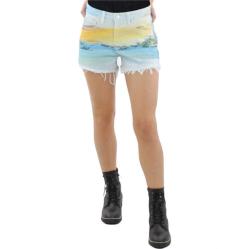 [BLANKNYC] womens printed short cutoff shorts