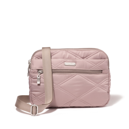 Baggallini quilted double zip anytime crossbody