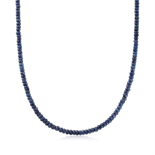 Ross-Simons sapphire bead necklace with 14kt yellow gold magnetic clasp