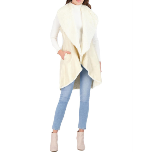 Eliza J womens faux shearling long vest