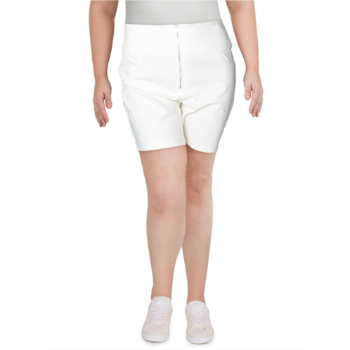 Danielle Bernstein womens high waist solid bike shorts