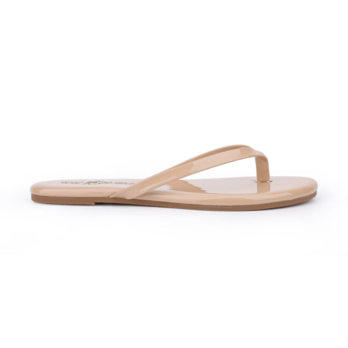 Yosi Samra rivington flip flop in nude patent