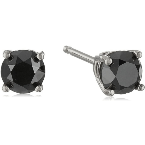 Vir Jewels 1/2 cttw black diamond stud earrings 14k white or yellow gold round 4 prong