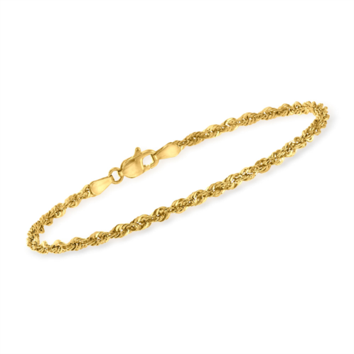 Ross-Simons 14kt yellow gold 2.6mm rope chain bracelet