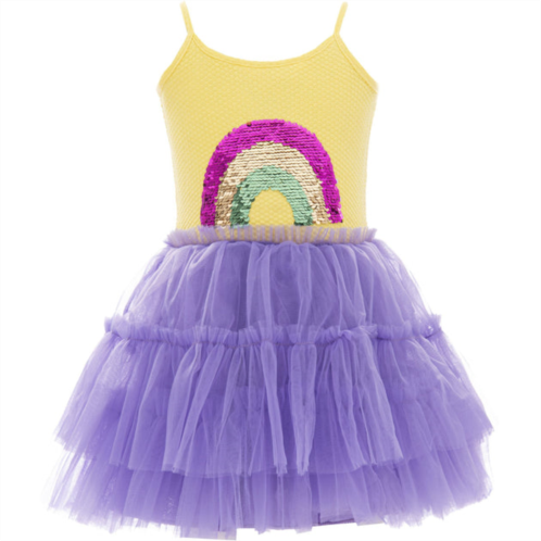 Mimi Tutu purple jenny sequin rainbow tulle dress