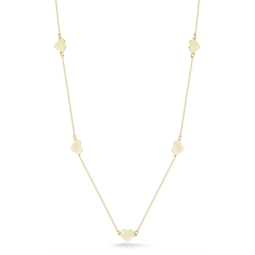 Ember Fine Jewelry 14k gold heart station necklace