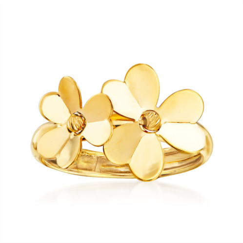 Ross-Simons italian 14kt yellow gold flower ring