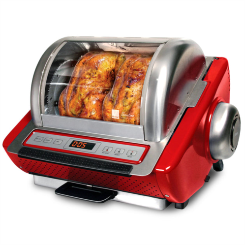 Ronco ez-store rotisserie oven, large capacity (15lbs) countertop oven, multi-purpose basket for versatile cooking