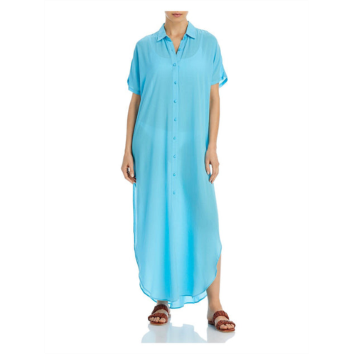 Aqua Swim womens button front long cover-up