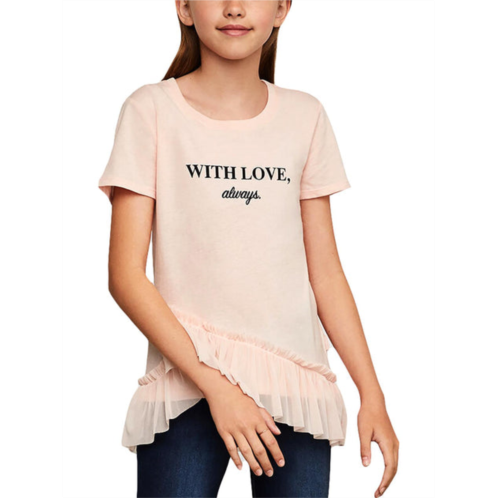 BCBGirls with love, always girls ruffled graphic t-shirt