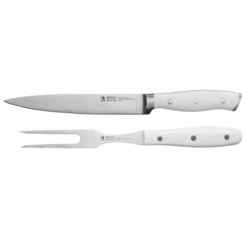 Henckels forged accent 2-pc carving set - white handle