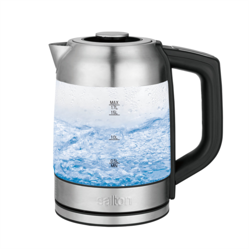 Salton temperature control kettle & tea steeper 58oz silver
