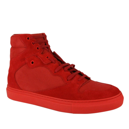 Balenciaga mens hi top nu-buck suede / rubber sneaker