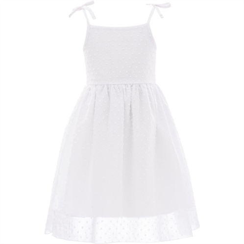 Mimi Tutu white shoulder tie bow dress