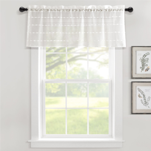 Lush Decor farmhouse textured sheer valance