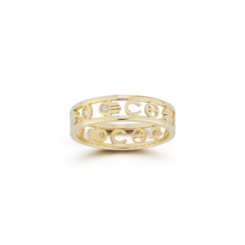 Ember Fine Jewelry 14k gold & diamond charm band ring