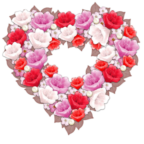 Designocracy valentine mart wreath wood decor