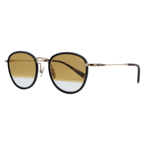 John Varvatos oval sunglasses v531 black-gold black/gold 51mm 531