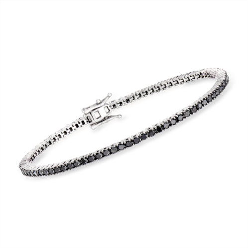 Ross-Simons black diamond tennis bracelet in sterling silver