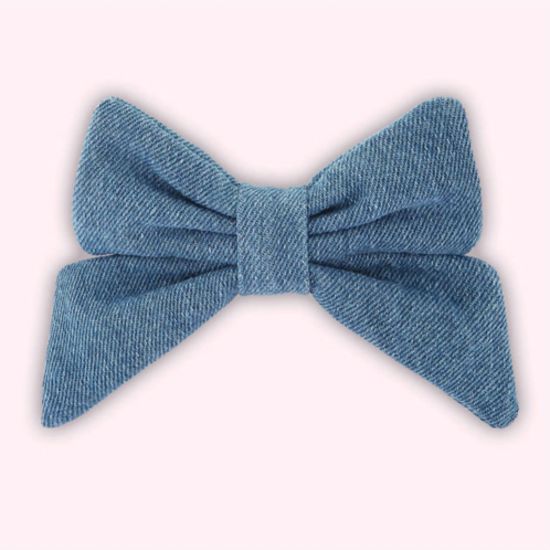 Stoney Clover Lane medium bow in denim