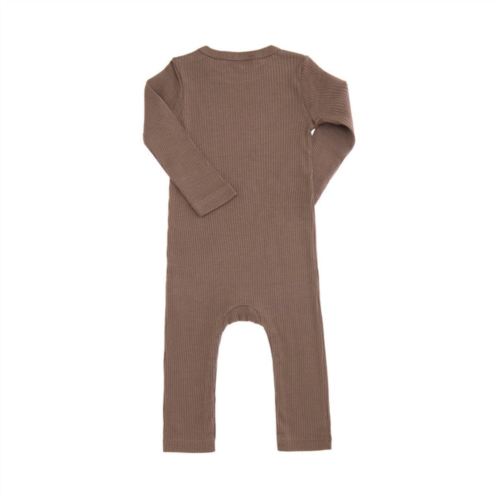 BANBLU brown khaki ls modal romper