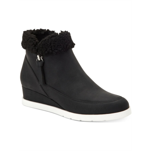 Style & Co. danniee womens faux leather ankle boots wedge boots