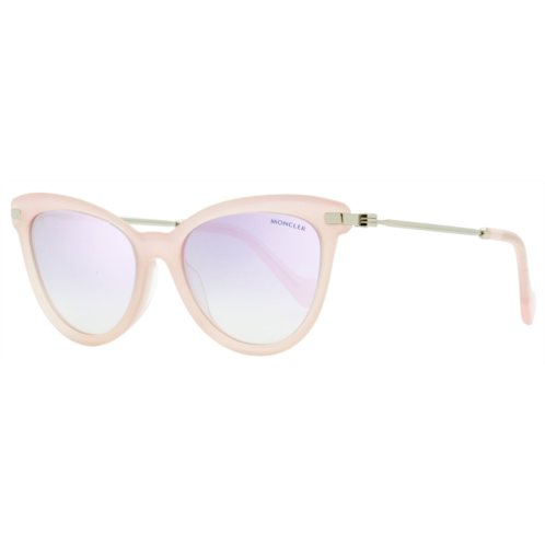 Moncler womens cateye sunglasses ml0080 72x opal rose/ruthenium 54mm