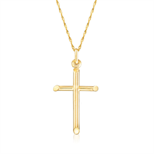 Ross-Simons italian 14kt yellow gold cross pendant necklace