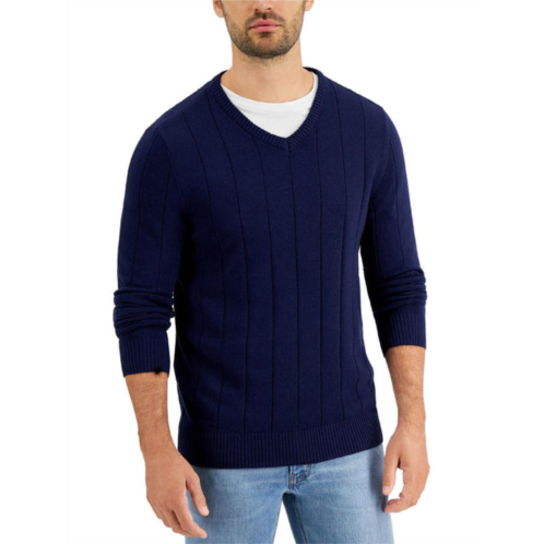 Club Room mens v neck ribbed trim pullover sweater