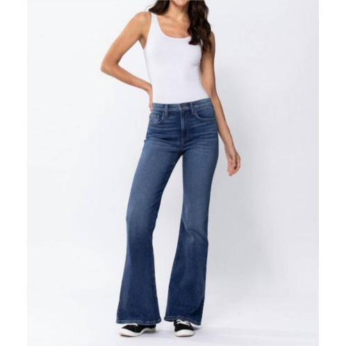 Sneak peek classic flare jeans in medium wash