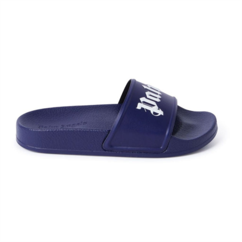 PALM ANGELS navy pool slides