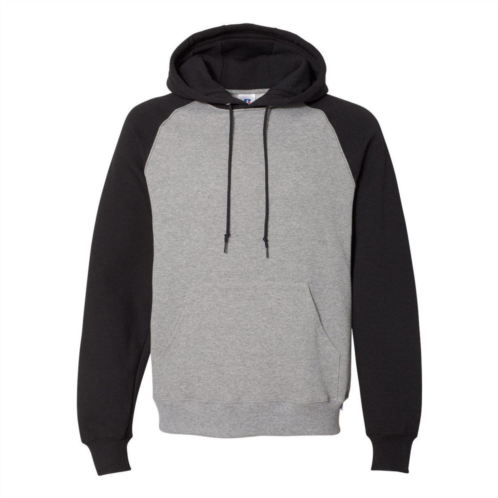 Russell Athletic dri power colorblock raglan hooded sweatshirt