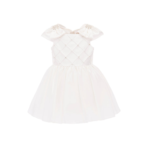 Tulleen white alondra quilted teacup dress