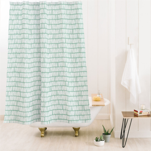 Deny Designs coastl studio sandbreak cool mint shower curtain