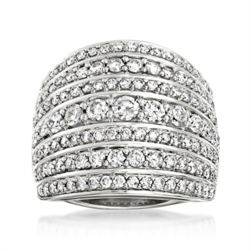 Ross-Simons diamond multi-row ring in sterling silver