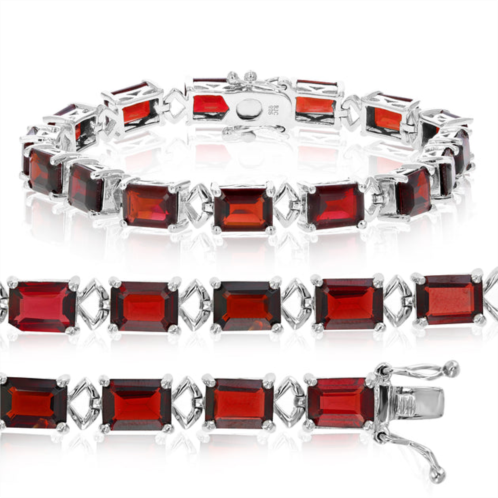 Vir Jewels sterling silver garnet bracelet (22 ct)