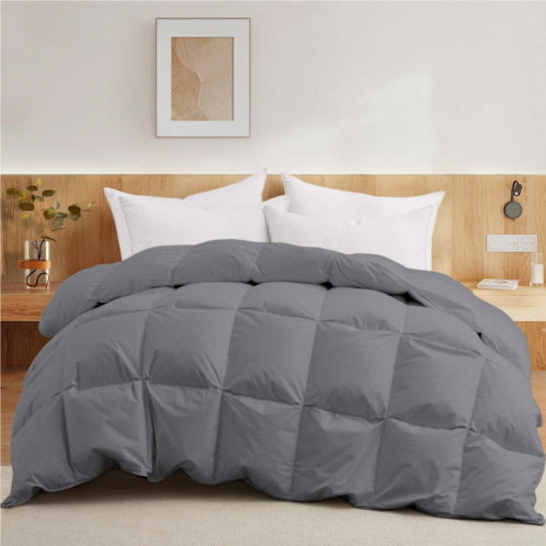 Peace Nest feather and down comforter pinch pleated craft 100% cotton shell, king or full