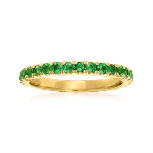 Ross-Simons emerald ring in 18kt gold over sterling