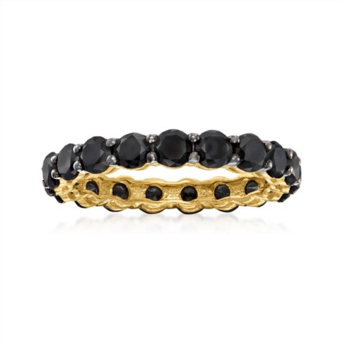 Ross-Simons black diamond eternity band in 14kt yellow gold