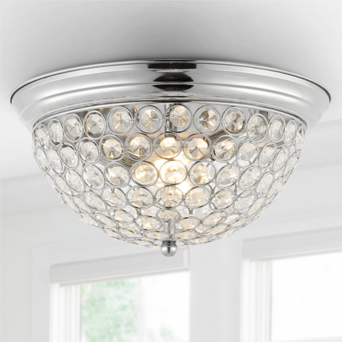 JONATHAN Y malia 12 1-light traditional transitional iron led flush mount