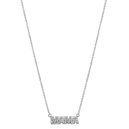 Adornia mama necklace silver crystal