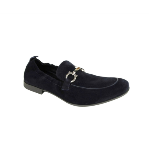 Salvatore Ferragamo mens suede stretch horsebit loafer