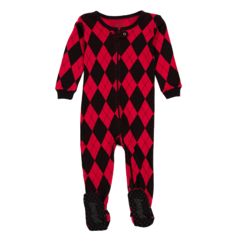 Leveret christmas kids footed cotton pajamas argyle