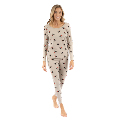 Leveret womens two piece cotton pajamas birds