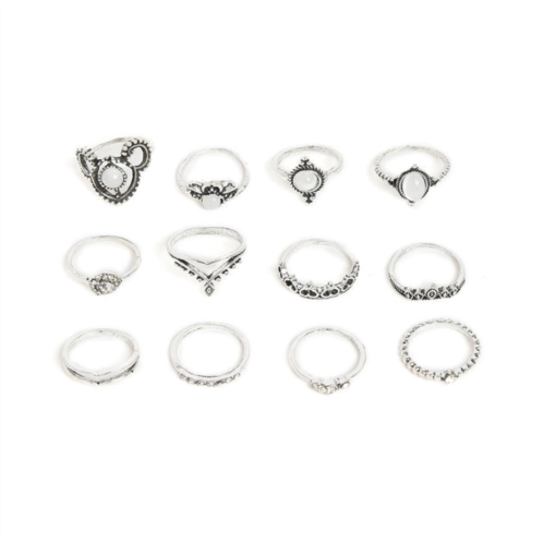 SOHI pack of 12 designer ring